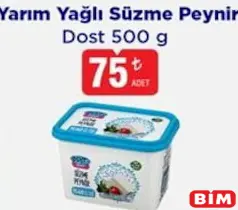 DOST YARIM YAĞLI SÜZME PEYNİR 500 G